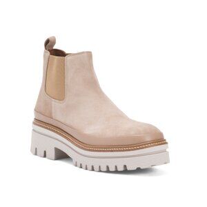 LA CANADIENNE Sand Made In Spain Suede Yael Chelsea Boots